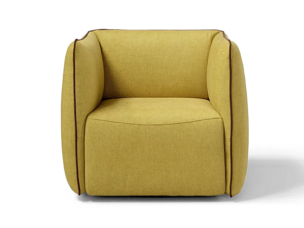 Swivel fabric armchair with armrests Egoitaliano Ludo factory Egoitaliano from Italy. Foto №1