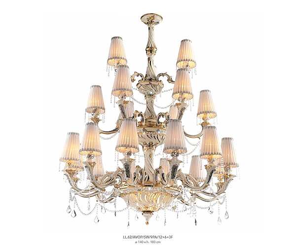 Chandelier LORENZON (F.LLI LORENZON) LL.62/AVOP/SW/9PA/12+6+3F factory LORENZON (F.LLI LORENZON) from Italy. Foto №1