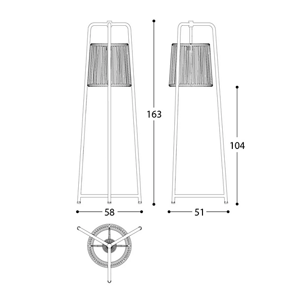 Cordless Aluminium Floor Lamp VARASCHIN Tibidabo 14290 factory VARASCHIN from Italy. Foto №7