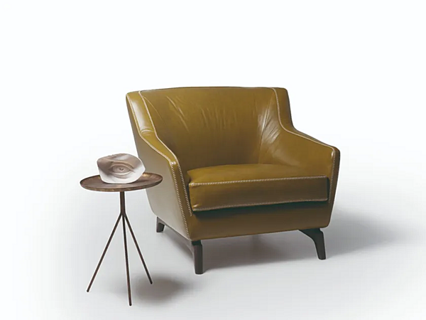 Armchair with armrests leather or fabric VIBIEFFE 575 Hi Story factory VIBIEFFE from Italy. Foto №1