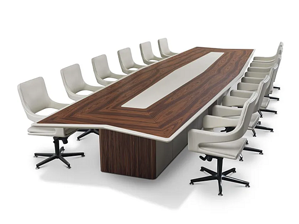 Rectangular wooden meeting table with cable management i 4 Mariani MASTER factory i 4 Mariani from Italy. Foto №2