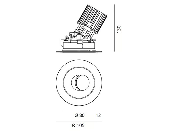 LED Adjustable Round Aluminium Spotlight Artemide Everything factory Artemide from Italy. Foto №16