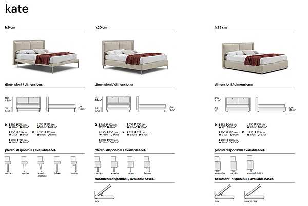 Bed BOLZAN LETTI Kate factory BOLZAN LETTI from Italy. Foto №9