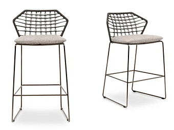 Garden Stool High Fabric Saba New York Soleil