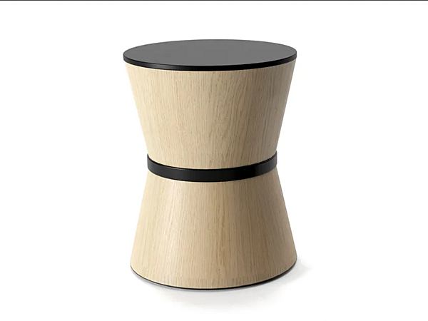 Round wooden coffee table with melamine top moka INNOVA Imbottiti factory Innova Imbottiti from Italy. Foto №1