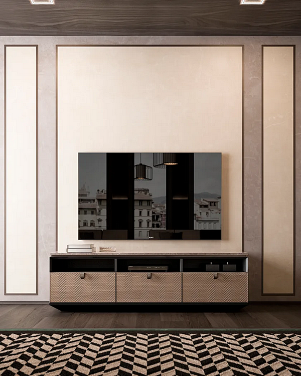 Marble and Wooden TV Cabinet Sideboard Dragonfly CPRN HOMOOD D640 factory CPRN HOMOOD from Italy. Foto №4