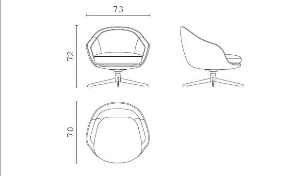 Fabric armchair with armrests Lucille CPRN HOMOOD factory CPRN HOMOOD from Italy. Foto №2