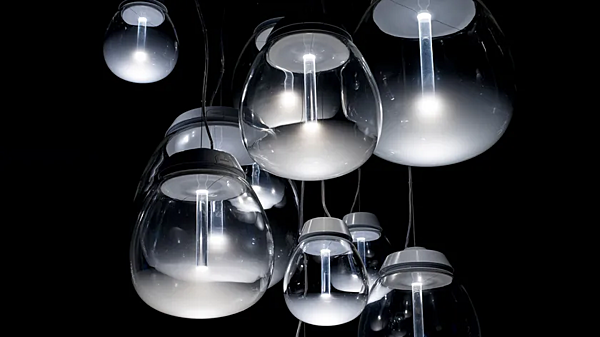 LED pendant lamp made of blown glass Empatia Artemide factory Artemide from Italy. Foto №6