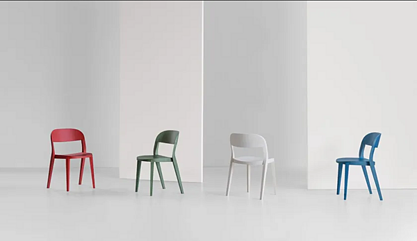 Stackable wooden chair Minima 949 Potocco 949 factory POTOCCO from Italy. Foto №7