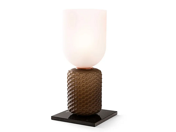 Blown Glass Table Lamp with Marble Base CASSINA Ficupala factory CASSINA from Italy. Foto №2