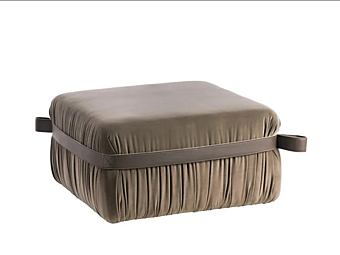 Upholstered Square Fabric Pouf Potocco Herm 925 O80 925/080