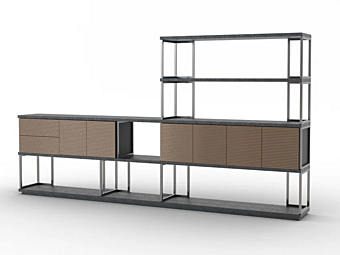 Modular Metal Bookcase Ruby PIERMARIA Modular Metal Bookcase Ruby PIERMARIA factory PIERMARIA from Italy