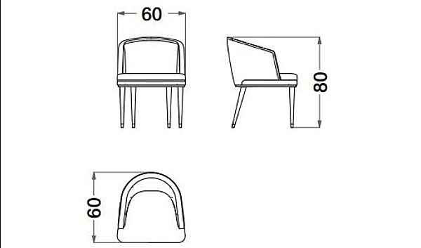 Upholstered nabuk chair with armrests CPRN HOMOOD Wrap Around D624 factory CPRN HOMOOD from Italy. Foto №3