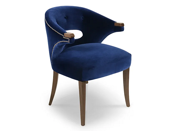 Upholstered velvet armchair Nanook BRABBU factory BRABBU from Italy. Foto №1