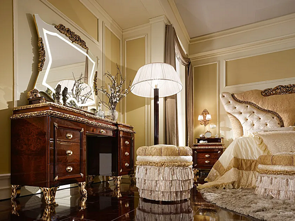 Dressing table made of wood with mirror A.R. Arredamenti Grand Royal 1480/A factory A.R.ARREDAMENTI SRL from Italy. Foto №4