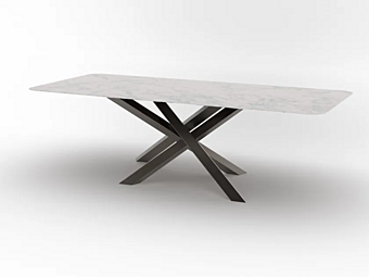Rectangular metal table PIERMARIA Rendon factory PIERMARIA from Italy