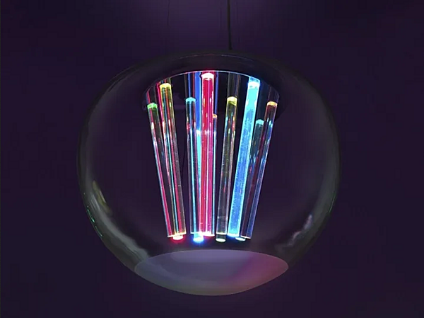 LED pendant lamp made of blown glass Artemide Spectral Light 0341010A factory Artemide from Italy. Foto №3