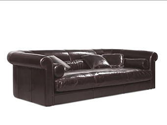 Sofa with upholstered back Baxter Alfred factory BAXTER from Italy