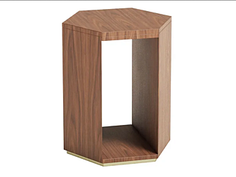 Hexagonal wooden side table Dedalo Capital Collection factory Capital Collection from Italy