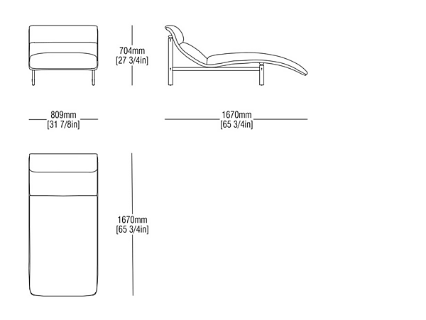 Upholstered Chaise Longue Baltimora MisuraEmme factory MisuraEmme from Italy. Foto №4