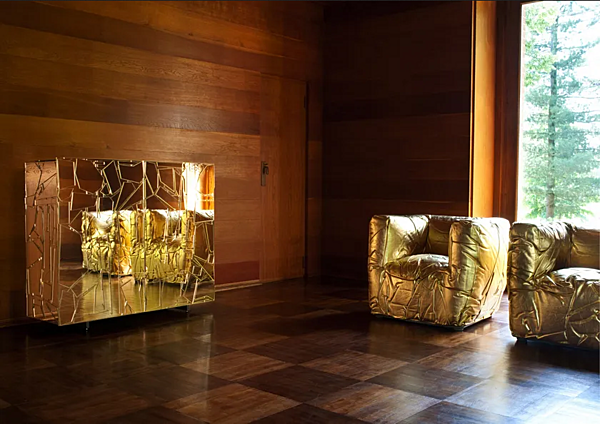 Glass sideboard with doors Edra Scrigno factory EDRA from Italy. Foto №11