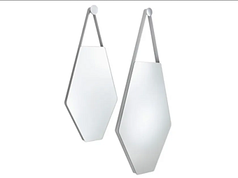 Wall Mounted Glass and Steel Mirror LIGNE ROSET Mon Beau Miroir 11250650-11250651