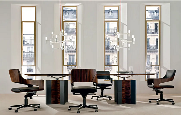 Rectangular meeting table wood i 4 Mariani Symetria factory i 4 Mariani from Italy. Foto №4