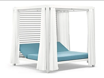 Canopy garden bed with upholstered back VARASCHIN Bivacco 2300