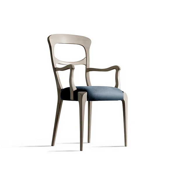 Wooden chair with armrests DALE Capotavola L 643 factory DALE from Italy. Foto №7