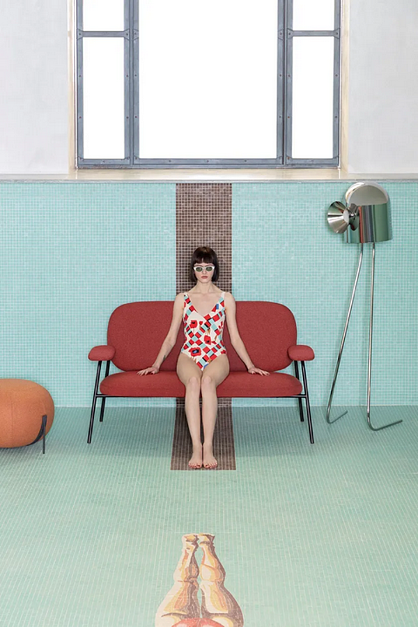 Three-Seater Fabric Sofa Philo Saba factory SABA from Italy. Foto №4