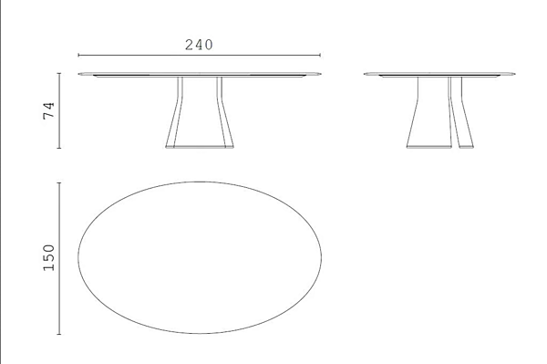 Oval wooden dining table Talos O CPRN HOMOOD factory CPRN HOMOOD from Italy. Foto №3