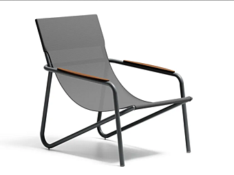 Aluminium deck chair with armrests Atmosphera Zante