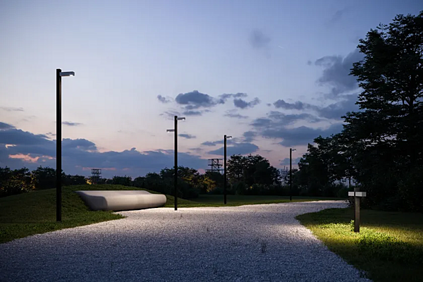 Aluminium Bollard Light Walking Artemide factory Artemide from Italy. Foto №7