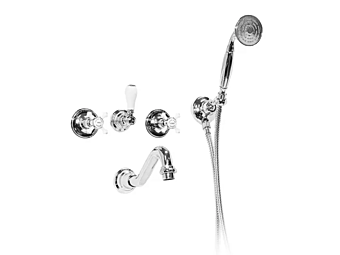 Wall Mounted Recessed Bathtub Set with Hand Shower Gentry Home Chelsea factory Gentry Home from Italy