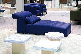 Fabric Day Bed with Soft Backrest ERBA ITALIA Love Collection