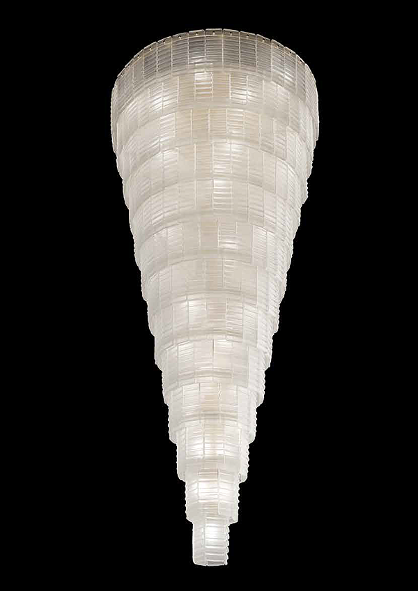Chandelier at the Salone del mobile PLISSE’ project 121 factory EUROLUCE from Italy. Foto №1