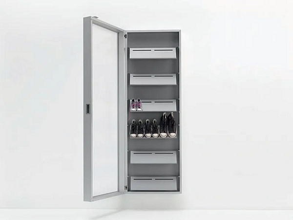 Aluminium wall cabinet with mirrored door Kristalia factory Kristalia from Italy. Foto №11