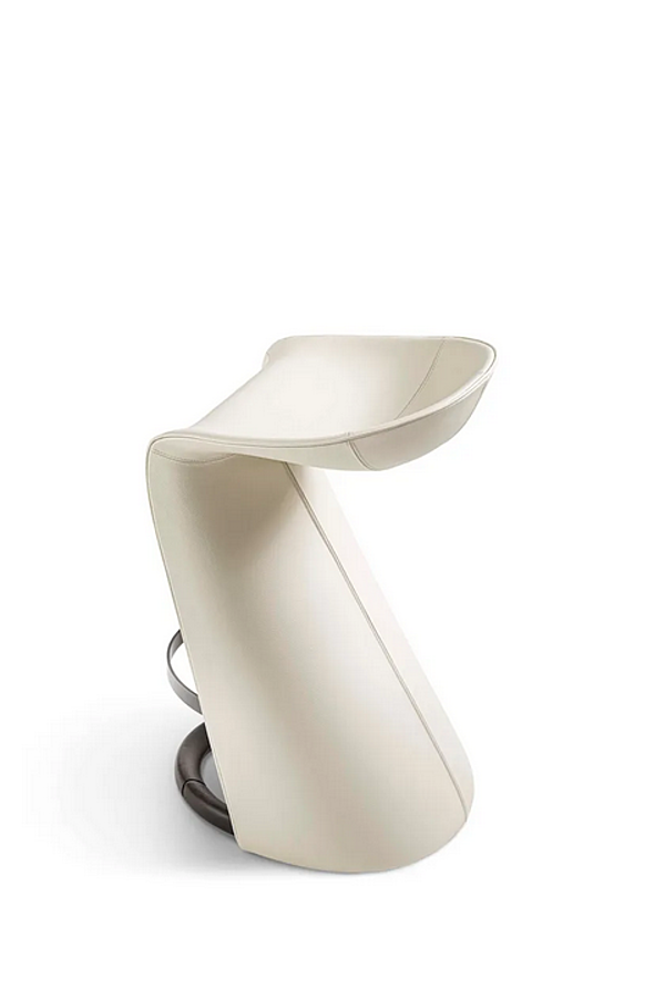 Leather stool with footrest GIORGETTI factory GIORGETTI from Italy. Foto №3