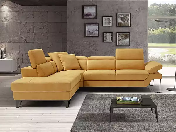 Corner Relaxing Sofa with Upholstered Back Egoitaliano Princess Collection factory Egoitaliano from Italy. Foto №2