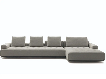 Sofa with fabric or leather upholstery ZANOTTA Shiki