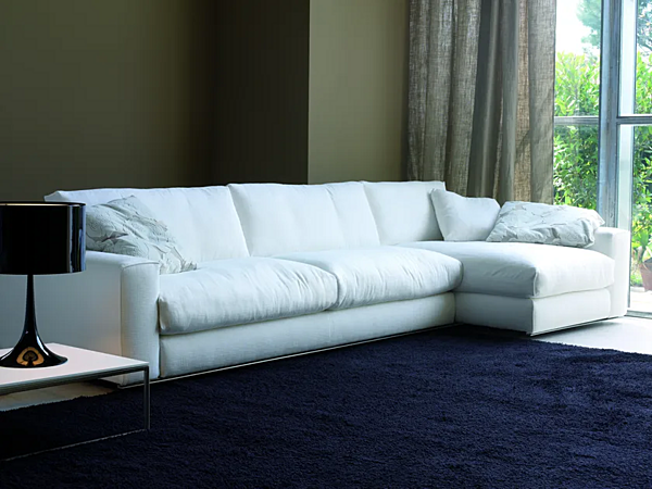 Sectional sofa fabric or leather VIBIEFFE 810 Fly factory VIBIEFFE from Italy. Foto №2