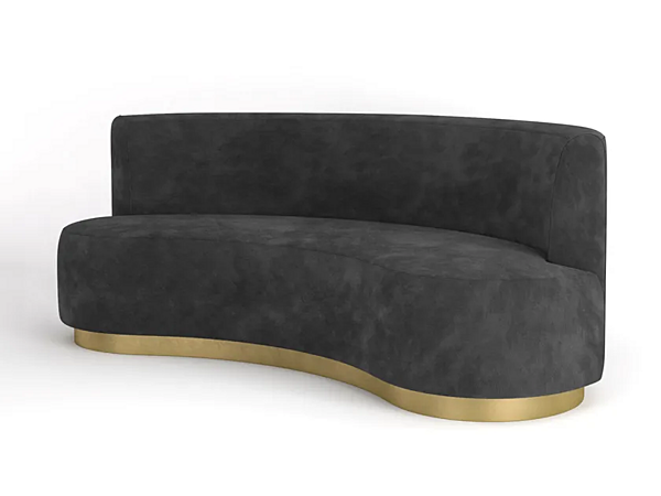 Curved fabric sofa for three persons CASA +39 MATISSE EMA101, EMA103 factory ENCORE (by CASA +39) from Italy. Foto №1