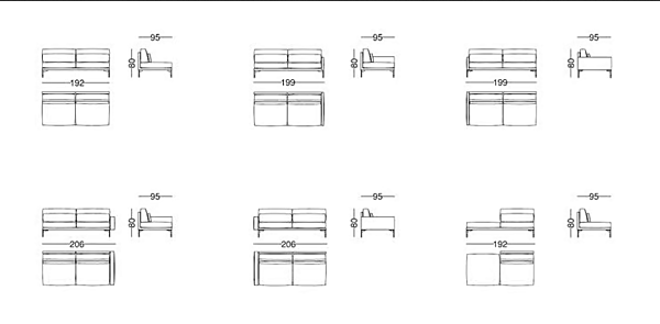 Sectional sofa in leather or fabric VIBIEFFE 110 Modern factory VIBIEFFE from Italy. Foto №13