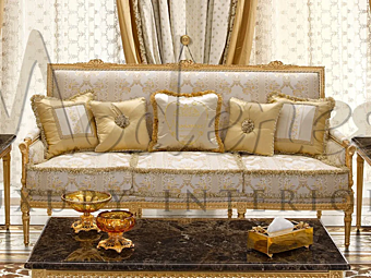 Three-Seater Fabric Sofa Modenese Luxury Interiors 14455 14455