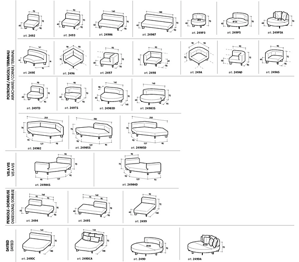 Sectional garden sofa with fabric upholstery VARASCHIN Belt Air factory VARASCHIN from Italy. Foto №11