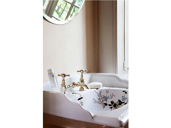 Porcelain Pedestal Washbasin Victorian Garden Gentry Home factory Gentry Home from Italy. Foto №3