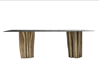 Rectangular dining table brick material Gervasoni collection 33 34 factory Gervasoni from Italy