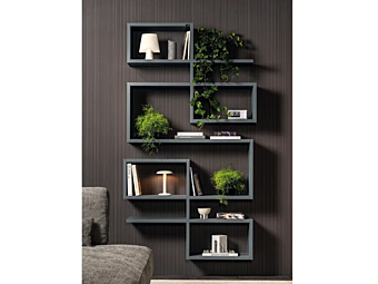 Floating Wooden Bookcase LAGO Lagolinea 2638 2638 Floating Wooden Bookcase LAGO Lagolinea 2638 2638 factory LAGO from Italy