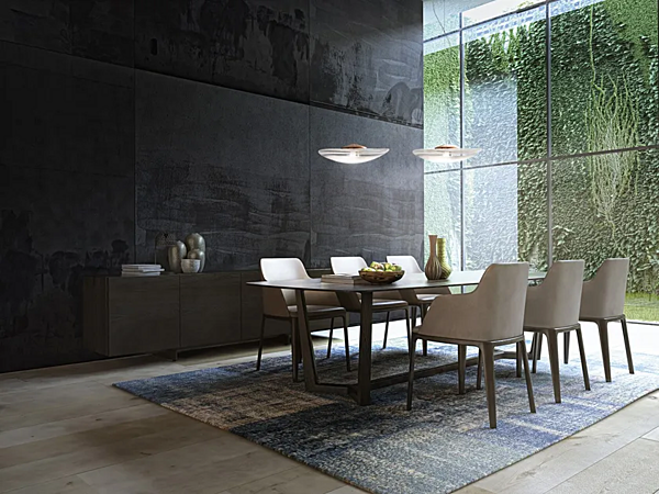 LED Blown Glass Pendant Lamp Fabbian Loop factory Fabbian from Italy. Foto №6