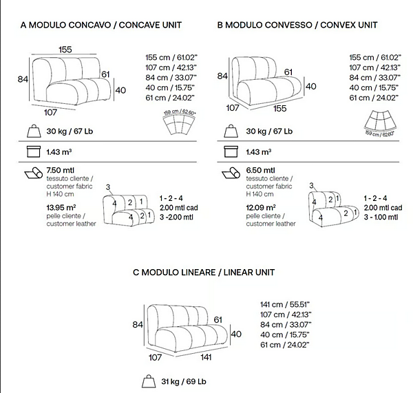 Modular Upholstered Sofa Nibbler Adrenalina "IMB1072964, IMB1072965" factory ADRENALINA from Italy. Foto №5